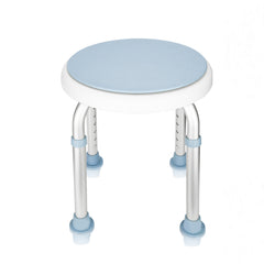 SWANEW Duschhocker für Senioren, 360°Drehbarer Runder Badhocker, höhenverstellbarer,Rutschfester Badezimmerhocker,Duschhilfe,belastbar bis 136 kg