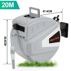 SWANEW Schlauchtrommel Wasser, 20-30m Schlauchaufroller Wandmontage, Gartenschlauch