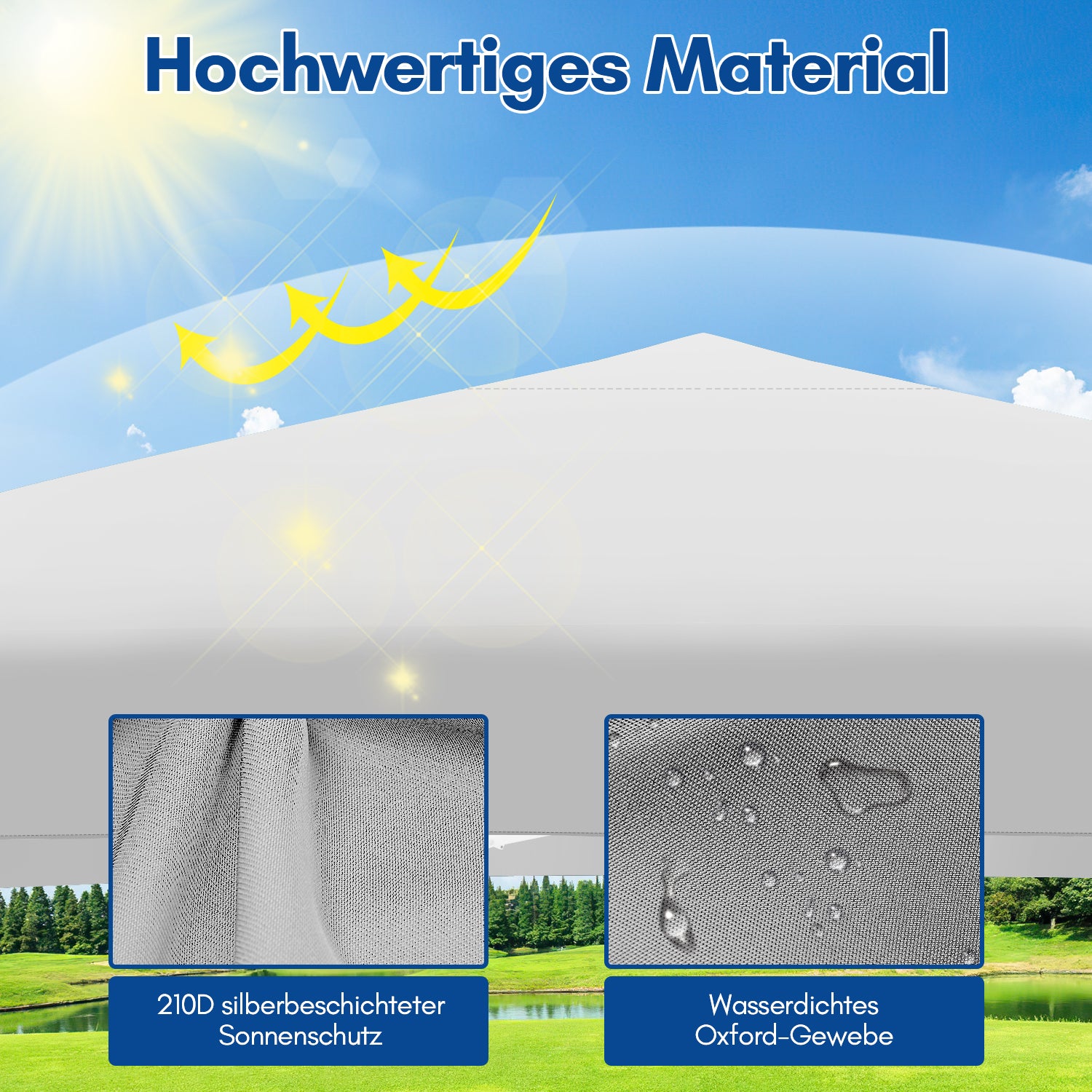 Faltpavillon 3×3 m mit Zentralverriegelung