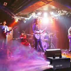 SWANEW Nebelmaschine Bodennebelmaschine 500W 13 farben RGB Dunstnebel Effekt LED Show