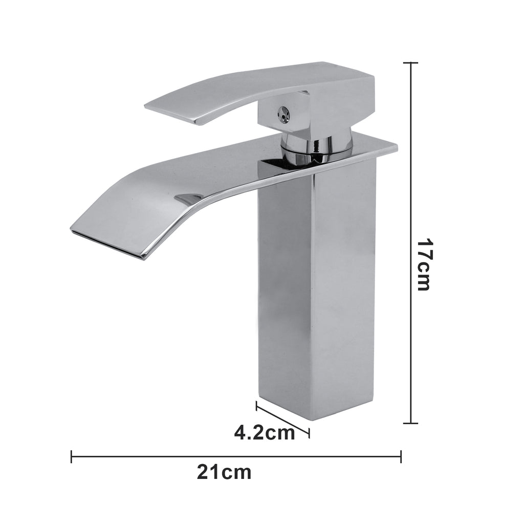 SWANEW Wasserhahn Hochdruck Waschtischmischer Messing Bad Armatur Mischbatterie Einhebelmischer Spültisch