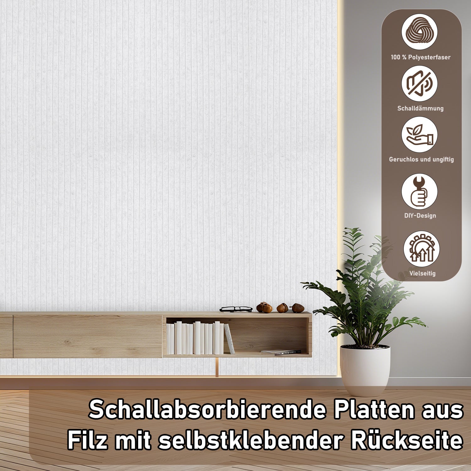 Akustikpaneele selbstklebend 120x60cm