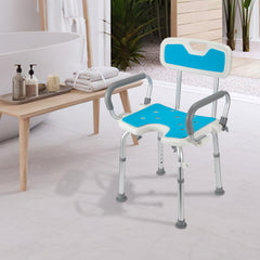 Duschstuhl mit abnehmbaren Armen und Rückenlehne