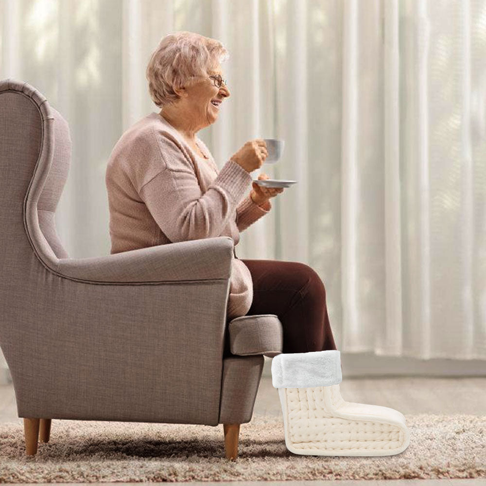 SWANEW Fußwärmer, Waschbarem, mit 10 Temperaturstufen, 45/90/120 Minuten Timer, Elektrische Fußheizung geeignet bis Schuhgröße 46