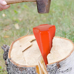 SWANEW Spaltkeil, Holz-Spaltgranate aus Carbon-Stahl 17cm Ø 7,4cm Keil Holzspaltkeil, Fällkeil Scheitkeil Drehkeil Spaltwerkzeug Keil