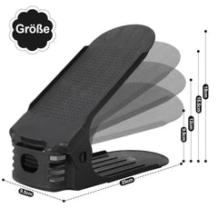 SWANEW 10-50× Schuhstapler, Plastik Verstellbarer Schuhhalter, Schuh Organizer, Schuhregal