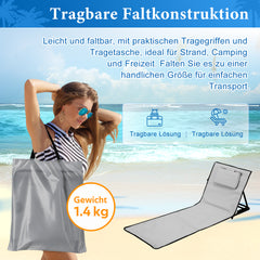 SWANEW Strandmatte, Strandliege Klappbar Beachmatte, 5-stufig Verstellbar Rückenlehne