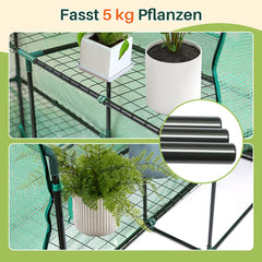 SWANEW Foliengewächshaus Gewächshaus Begehbares Gartenhäuschen Tomatenhaus