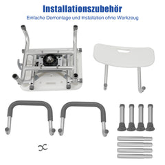 Duschstuhl 360° Drehbarer