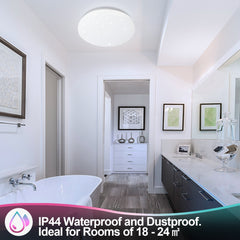 SWANEW 24W LED Deckenleuchte mit Sternenhimmel-Effekt, Deckenstrahler Fernbedienung und RGB-Farbwechsel