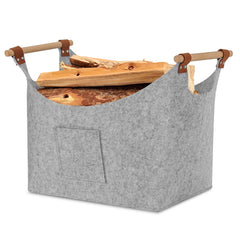 SWANEW Filzkorb, Brennholzkorb, Brennholztasche, Kaminholzkorb