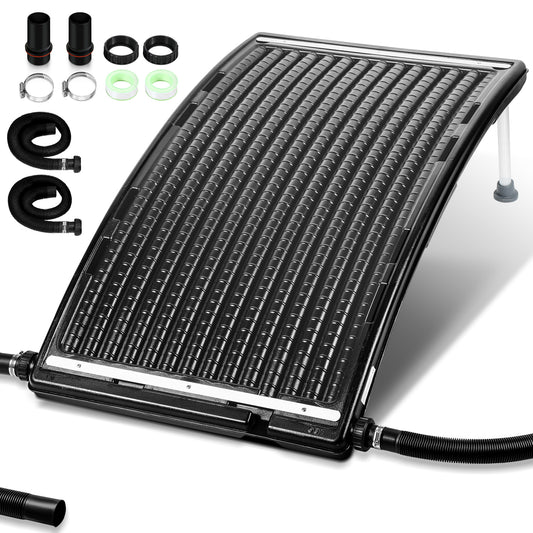 SWANEW Poolheizung Solar Solarheizung Pool 110 x 65 x 15 cm Sonnenkollektor Pool Anschluss Ø 38 mm Pool Heizungen Solar für Warmwasser Schwimmbad Gartendusche Pool