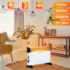 SWANEW Konvektor Heizung Elektro, Konvektor Heizung Elektroheizung, 2000W