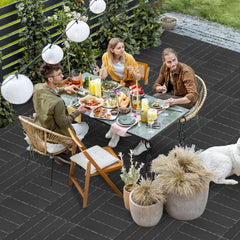 SWANEW PP Terrassenfliesen, Kunststoff-Pflastersteine, Kunststoffboden