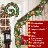 SWANEW Weihnachtsgirlande 5M, Künstlich Tannengirlande mit Beleuchtung, Warmweiß, USB 8 Beleuchtungsmodi verfügbar Weihnachtsdeko