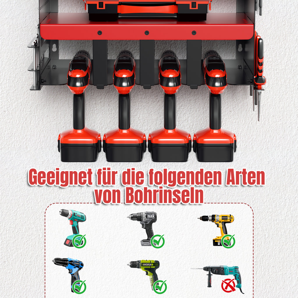 SWANEW Werkzeug Wandhalterung für Elektrowerkzeug, Werkzeughalter, Werkzeugregal