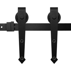 SWANEW Schiebetürbeschlag Komplettset - Schiebetürsystem für Holztüren und Falttüren Laufschiene-Schiene