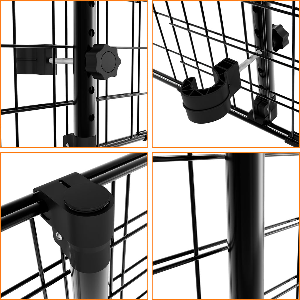 SWANEW Hundegitter Auto, Autoschutzgitter Verstellbare Breite, Kopfstützen-Hundegitter mit Sicherheitsgurt Hundeschutzgitter