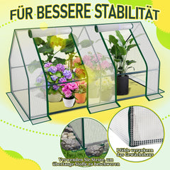 SWANEW Gewächshaus Klein, UV-beständige PE-Plane Foliengewächshaus, Tomatenhaus 180*90*90CM