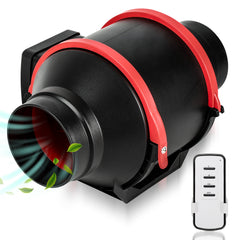 SWANEW Rohrventilator mit Drehzahlregler – Inline Kanalventilator Abluftventilator mit variabler Geschwindigkeit, energieeffizienter Rohrlüfter für Bad, Küche, Growbox & Belüftungssystem