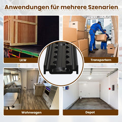 SWANEW 4-12x 1M Airlineschienen, Airlineschiene mit 8 Doppelhaken, für Transporter, Wohnwagen, LKWS