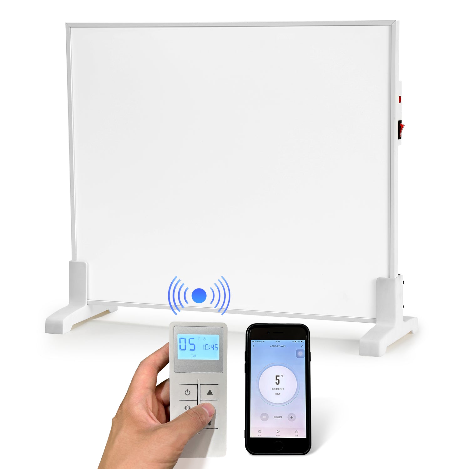 SWANEW Infrarotheizung 300W-1200W mit Thermostat, Infrarot Wandheizung mit Überhitzungsschutz, Wandheizung Elektrisch, Mobile & Energiesparend