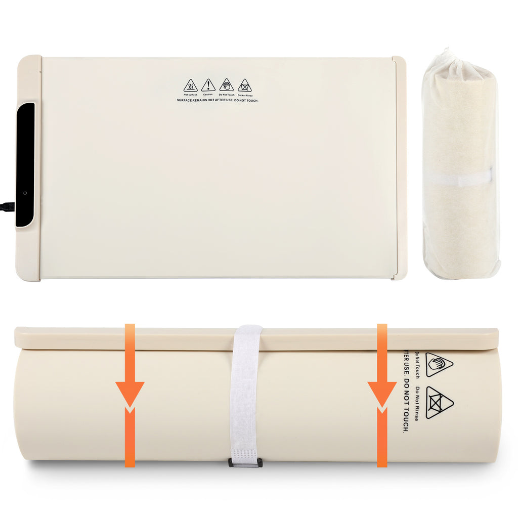 SWANEW Warmhalteplatte Elektrisch, 240W Faltbare Speisenwärmer, mit  Kindersicherung, 65x38 cm