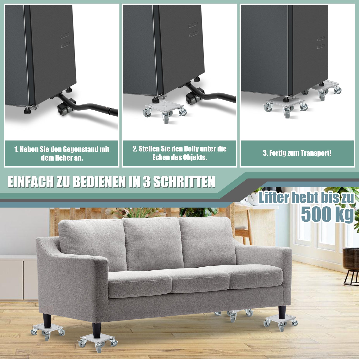 Möbelroller Set Max 600KG