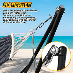 SWANEW Hängematte mit Gestell, Hängematten, Hängesessel, Mit Tragetasche Metallgestell bis 150 kg