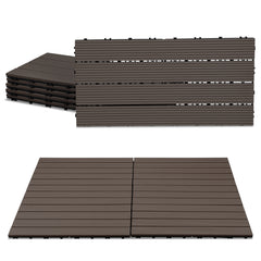 SWANEW WPC Terrassenfliesen, 30x60cm Balkonfliesen, Klickfliesen, Gartenfliesen, 1㎡-5㎡
