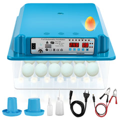 SWANEW 36 Eier Brutmaschine Vollautomatisch, Hühner Brutautomat Vollautomatisch mit LED Display Temperaturkontrolle, Automatisches Rotationssystem, LED Beleuchtung
