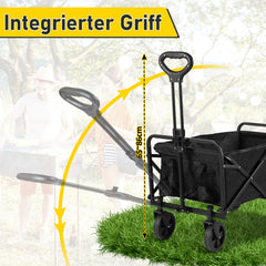 SWANEW Bollerwagen, Faltbar Handwagen, Transportwagen Camping Transportkarre, 60 L, bis zu 80 kg