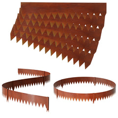 SWANEW Rasenkante Metall, Höhe 20cm, Beeteinfassung, mit Dornen, Mähkante