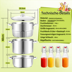 Dampfentsafter Saftpresse Edelstahl