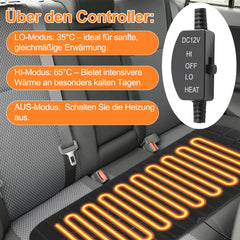 SWANEW Auto Sitzheizung/Auto Rücksitzheizung Matten 12V getrennt PKW KFZ Universal