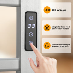 SWANEW Handtuchheizkörper Elektrisch, 100W Badheizkörper, Handtuchtrockner