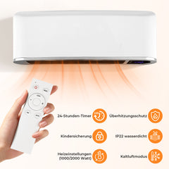 SWANEW Heizlüfter Keramik 2000W, Wandheizung, Wifi Elektroheizung, mit Fernsteuerung