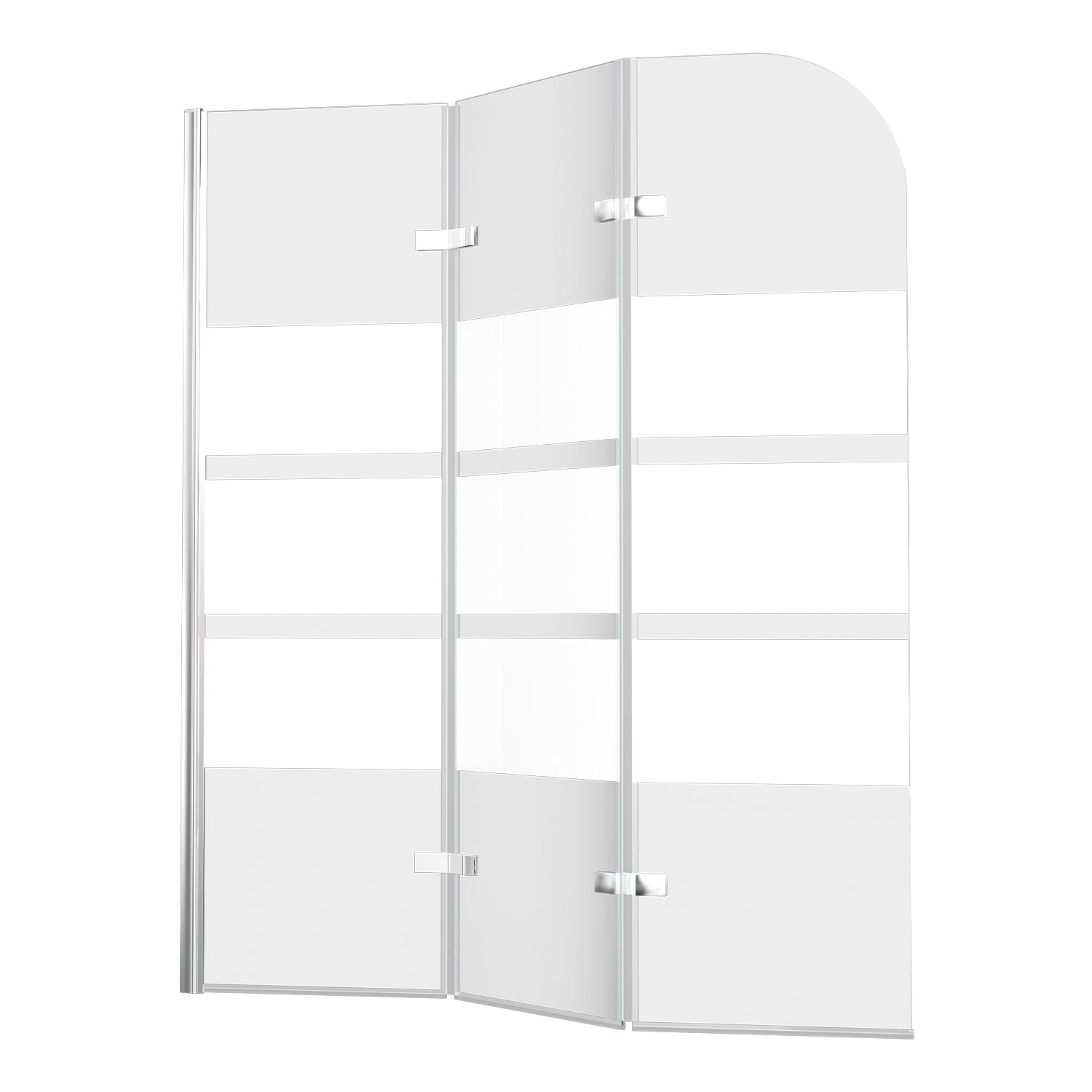 SWANEW Duschwand für Badewanne, 2/3-Teilig faltbar & drehbar Badewannenaufsatz, Duschtrennwand, 6mm ESG Sicherheitsglas Spritzwasserschutz