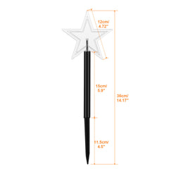 SWANEW LED Garten Leuchtstäbe Stern, Weihnachtslichter Außen mit Batterie und Timer, IP65 Sterne Weihnachtsbeleuchtung, für Gartenstecker