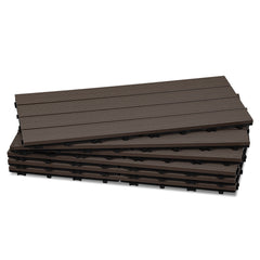 SWANEW WPC Terrassenfliesen, 30x60cm Balkonfliesen, Klickfliesen, Gartenfliesen, 1㎡-5㎡