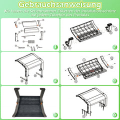 SWANEW Mähroboter Garage Klappbare, Garage für Mähroboter, 72x56x36cm Rasenroboter Garage, mit Metallfüßen