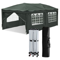 SWANEW Faltpavillon, 3x6m Pop Up Pavillon, Gazebo mit Zentralverriegelung, Höhenverstellbarer Partyzelt