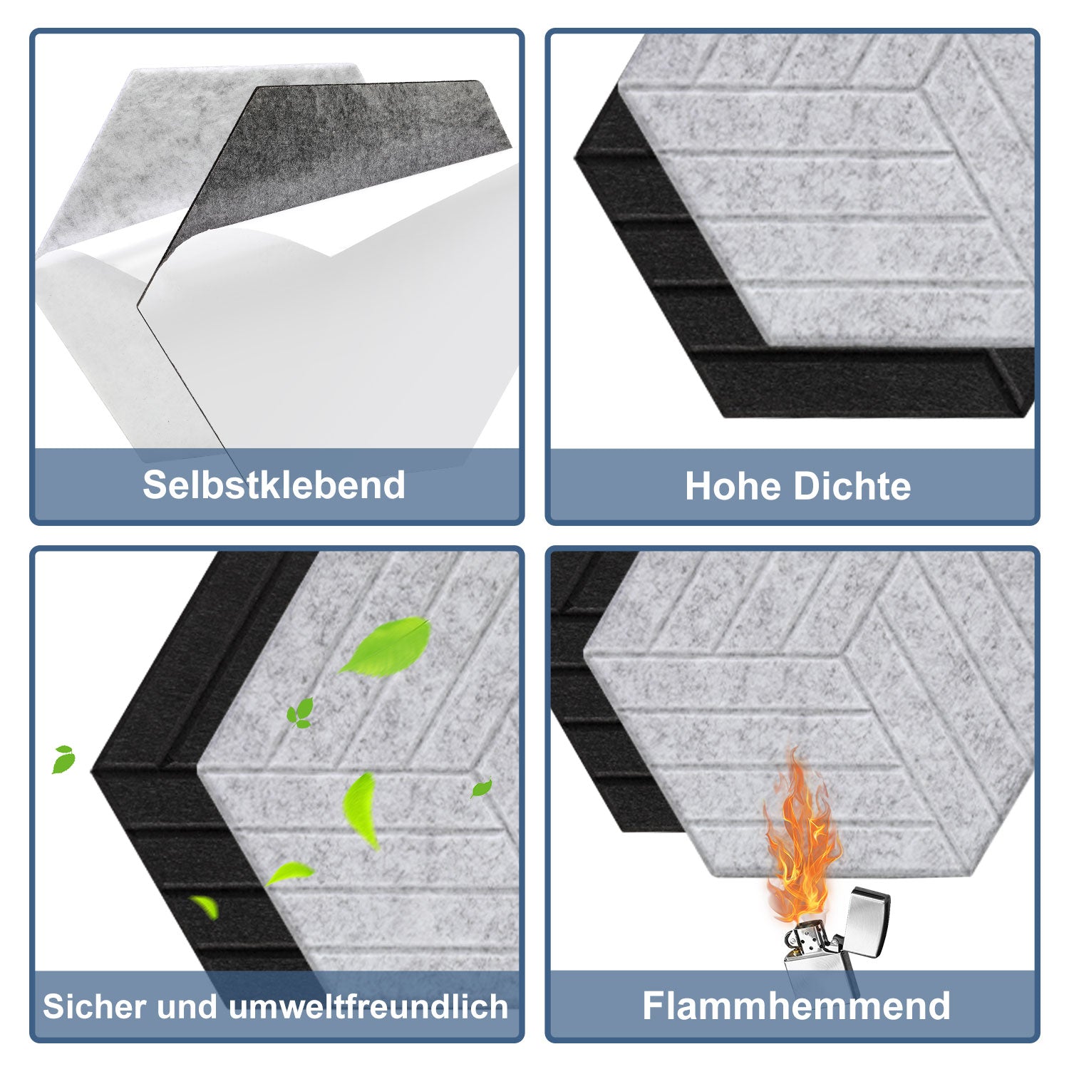 Akustikplatten selbstklebend Filz – Hochdichte Akustikpaneele