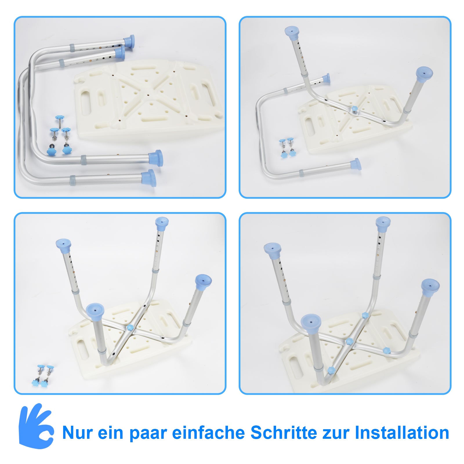 Duschhocker 33-51cm Höhenverstellbar Duschstuhl