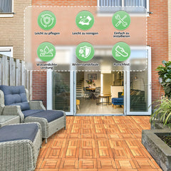 SWANEW Terrassenfliesen, Holzfliesen, Balkonfliesen, Rutschfest