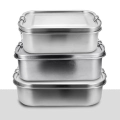 SWANEW Edelstahl Brotdose auslaufsicher Lunchbox Metall Dichte Bento Box Fassungsvermögen mit Fächern