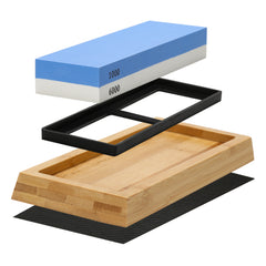 SWANEW Schleifstein Abziehstein Wetzstein Doppelseitig Messerschärfer 1000/6000