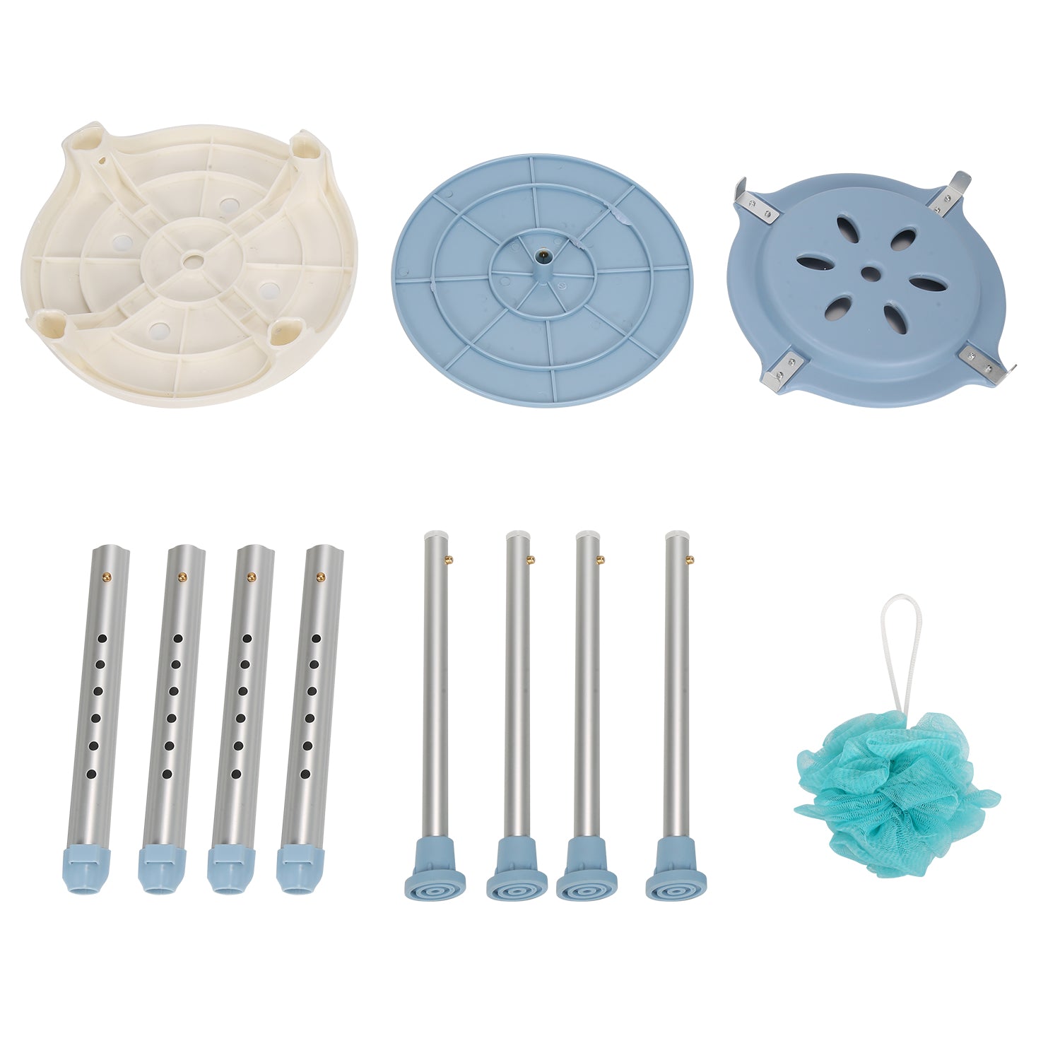 360°Drehbarer Duschhocker Duschstuhl Höhenverstellbar 42-54 cm