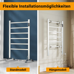 SWANEW Handtuchheizkörper Elektrisch, 100W Badheizkörper, Handtuchtrockner