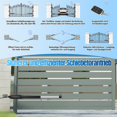 SWANEW Flügeltorantrieb Automatischer, Drehtorantrieb Toröffner, 50W 300kgx2, Doppelflügeltorantrieb